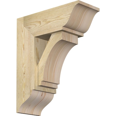 Ekena Millwork Imperial Traditional Rough Sawn Bracket w/ Offset Brace, Douglas Fir, 8"W x 20"D x 24"H BKT0806X20X24IMP01RDF